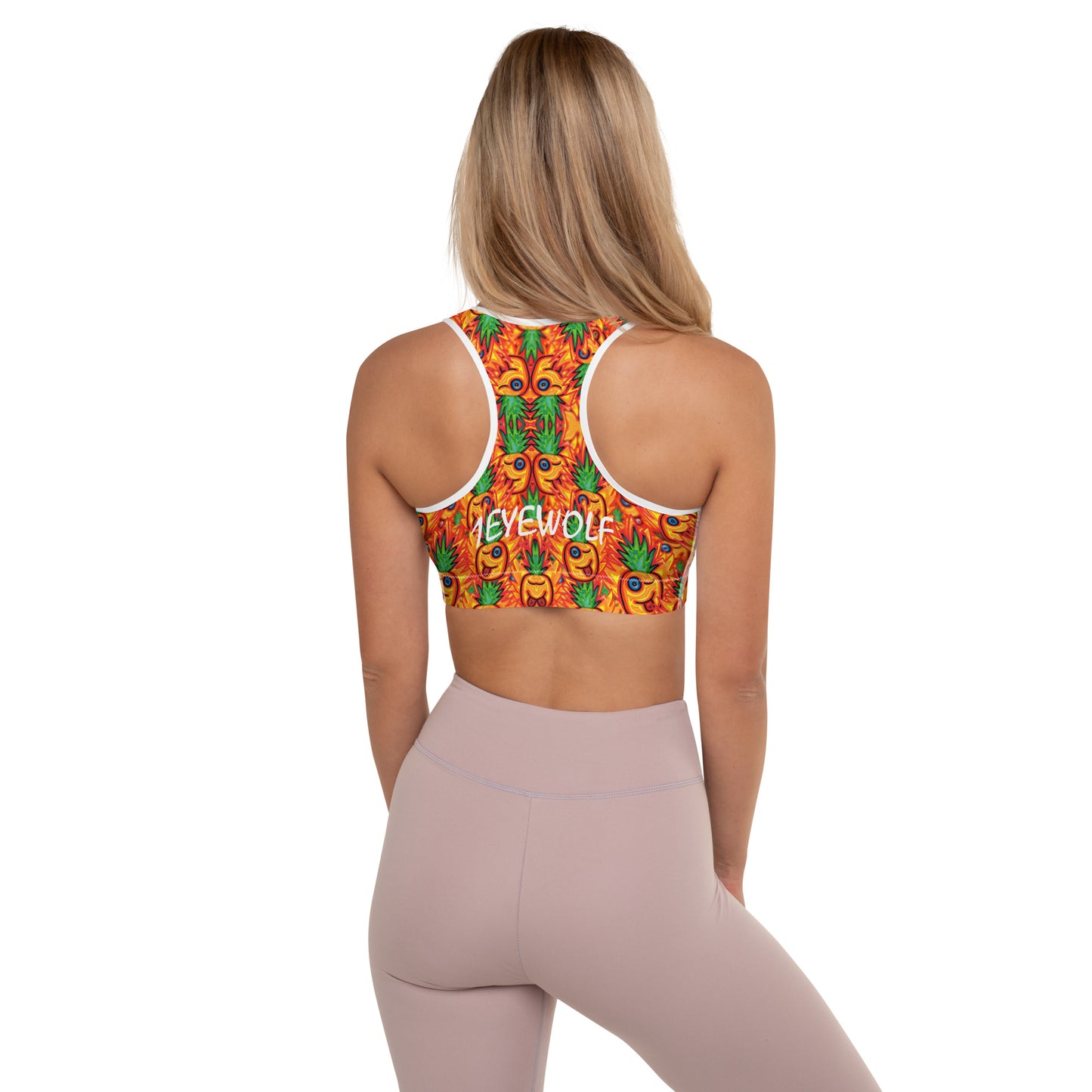 Pineapple crush Padded Sports Bra