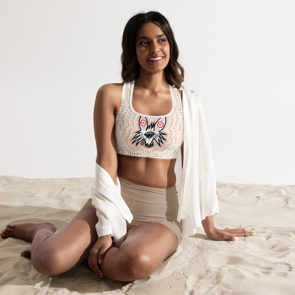 Indigenous design Padded Sports Bra