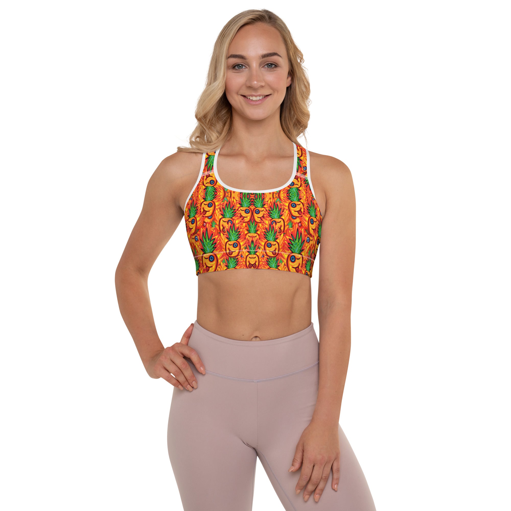 Pineapple crush Padded Sports Bra