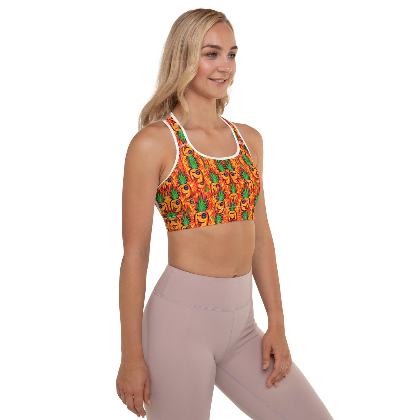 Pineapple crush Padded Sports Bra