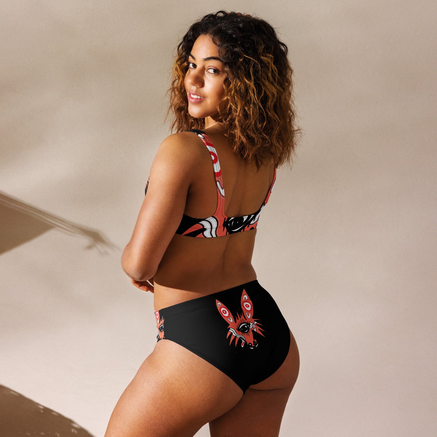 Recycled high-waisted bikini