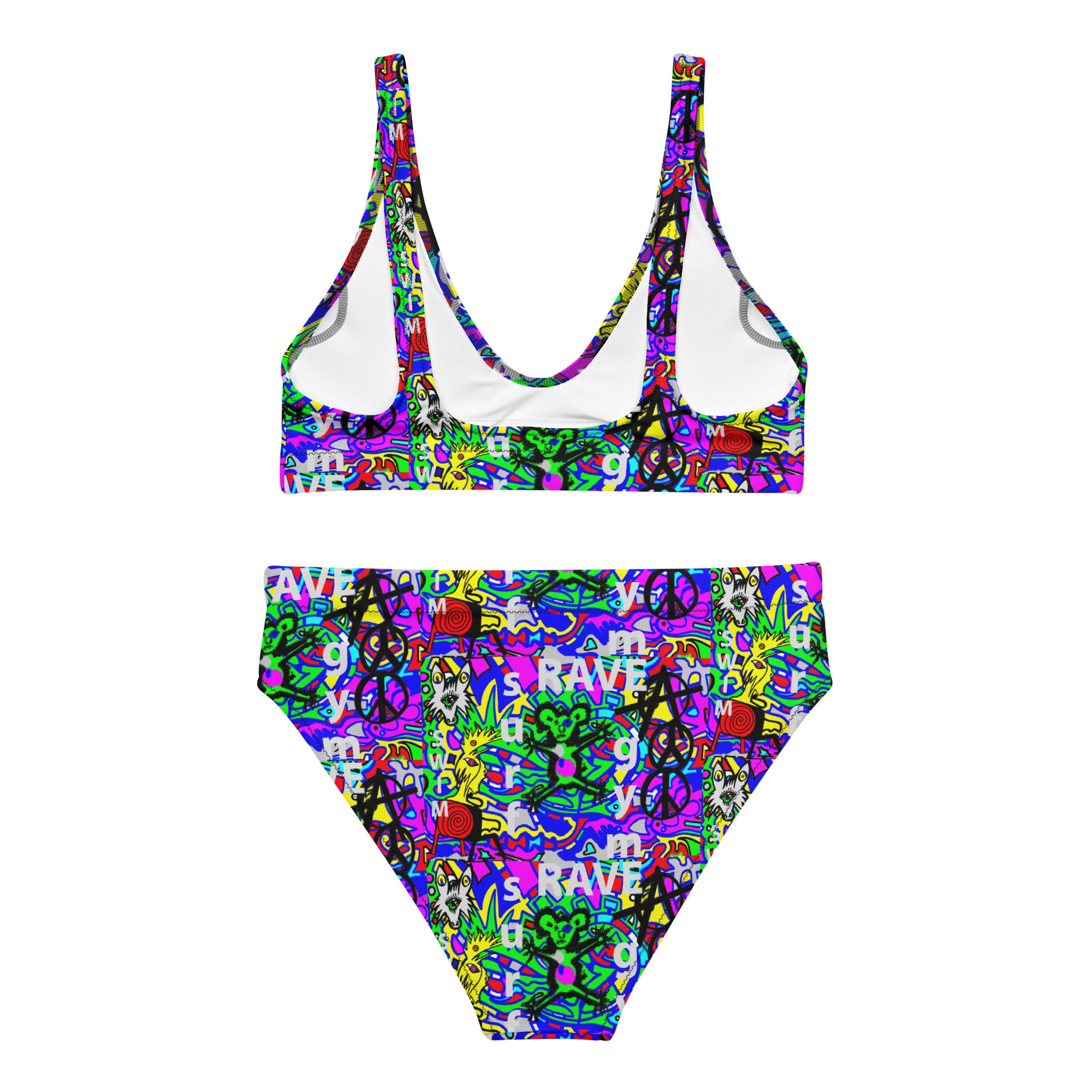 Surf /Rave Recycled high-waisted bikini