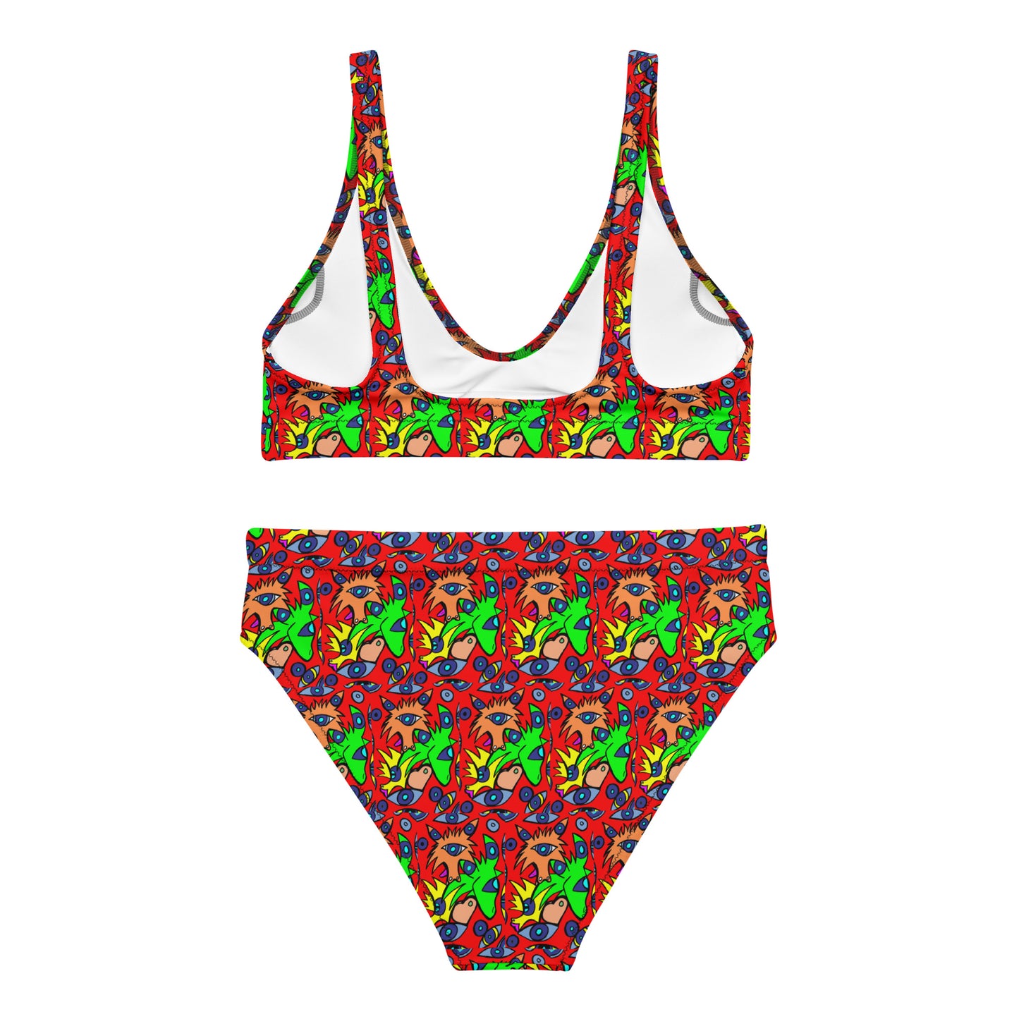 2024 RED Recycled high-waisted bikini