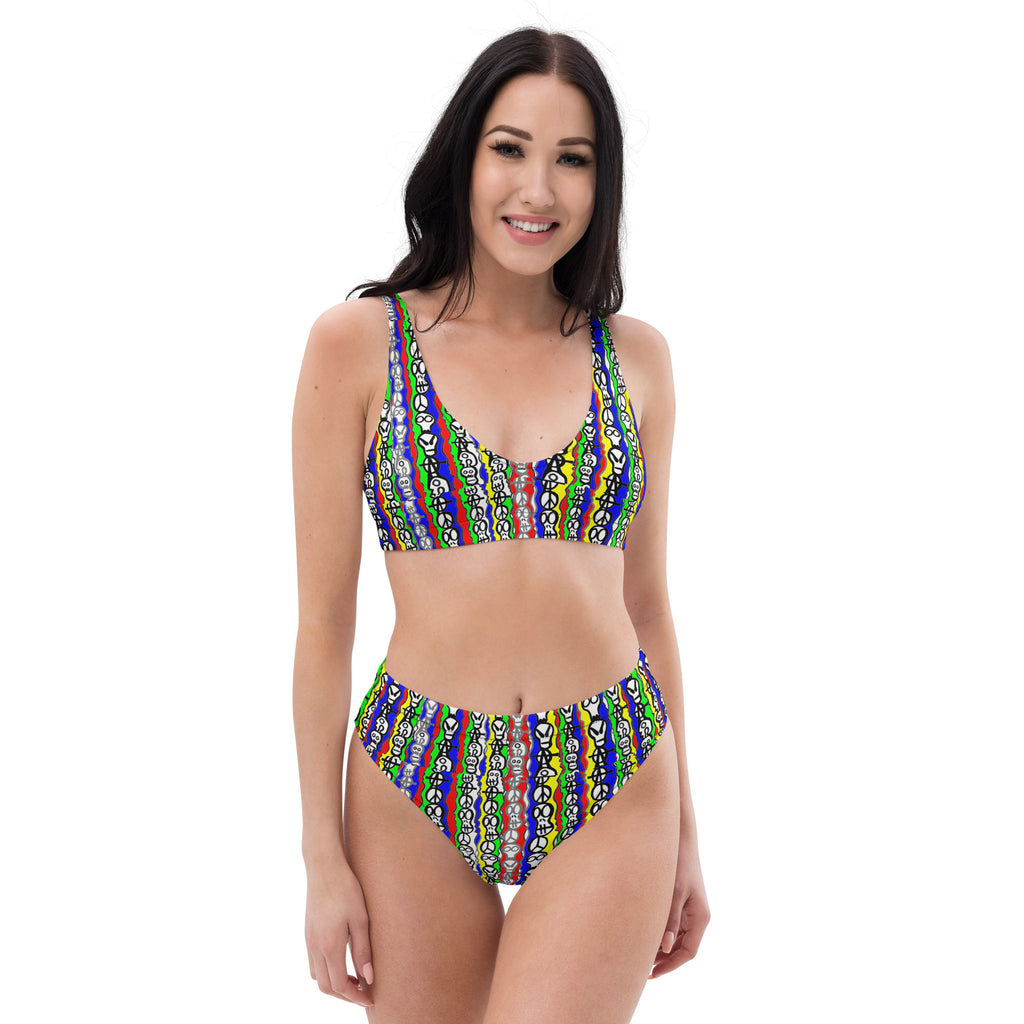 Skulls  Recycled high-waisted bikini