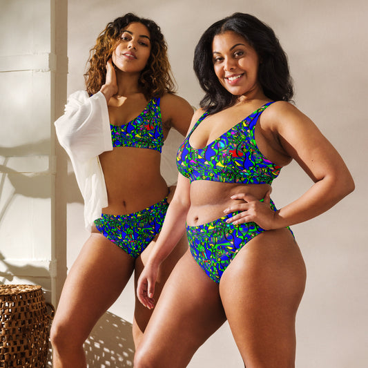 Frogger Recycled high-waisted bikini