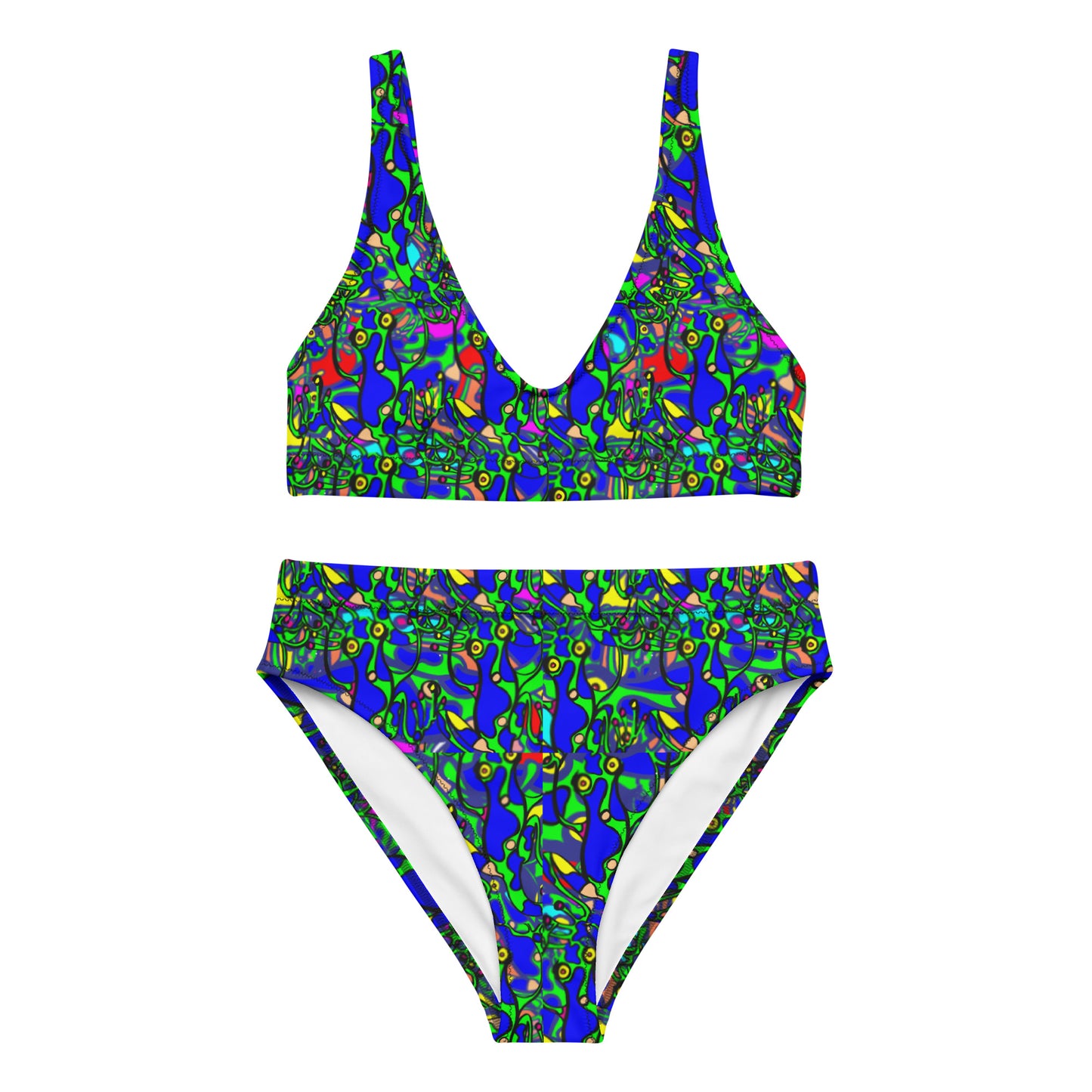 Frogger Recycled high-waisted bikini