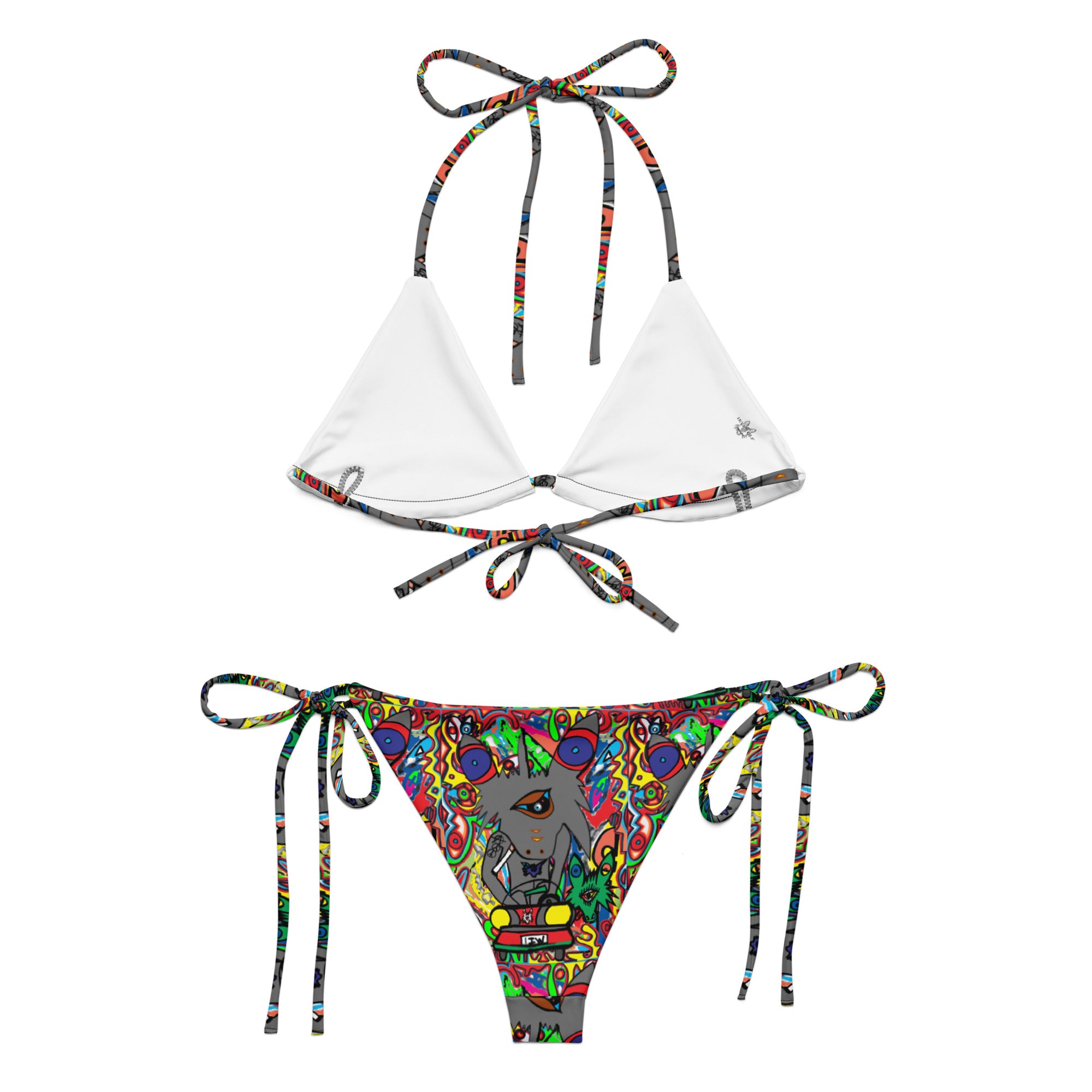Weekend driver All-over print recycled string bikini