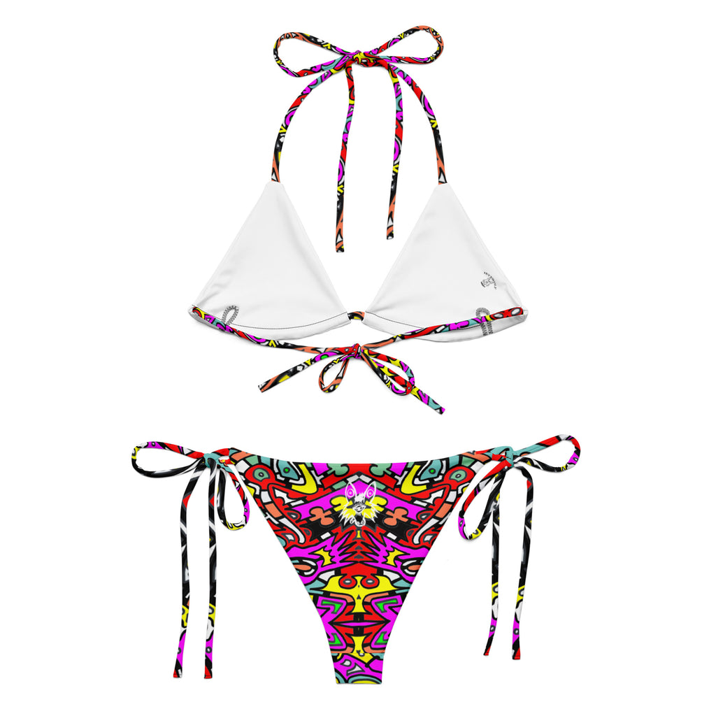 Retro 1 All-over print recycled string bikini