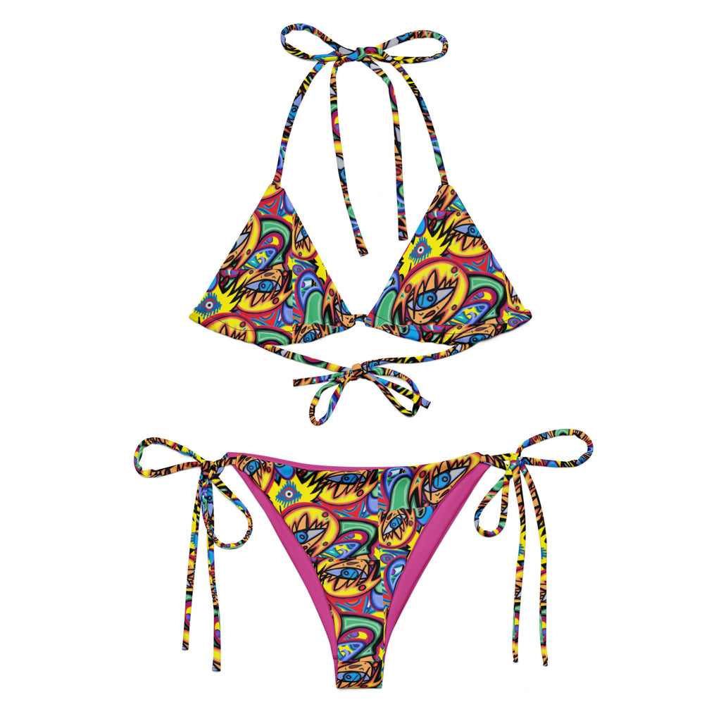 Chaos All-over print recycled string bikini