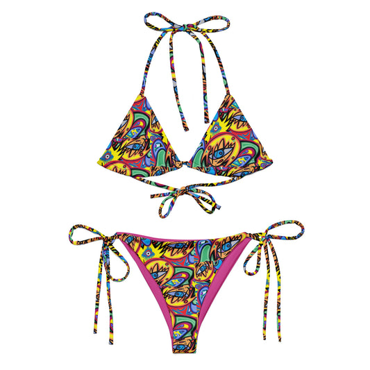 Chaos All-over print recycled string bikini