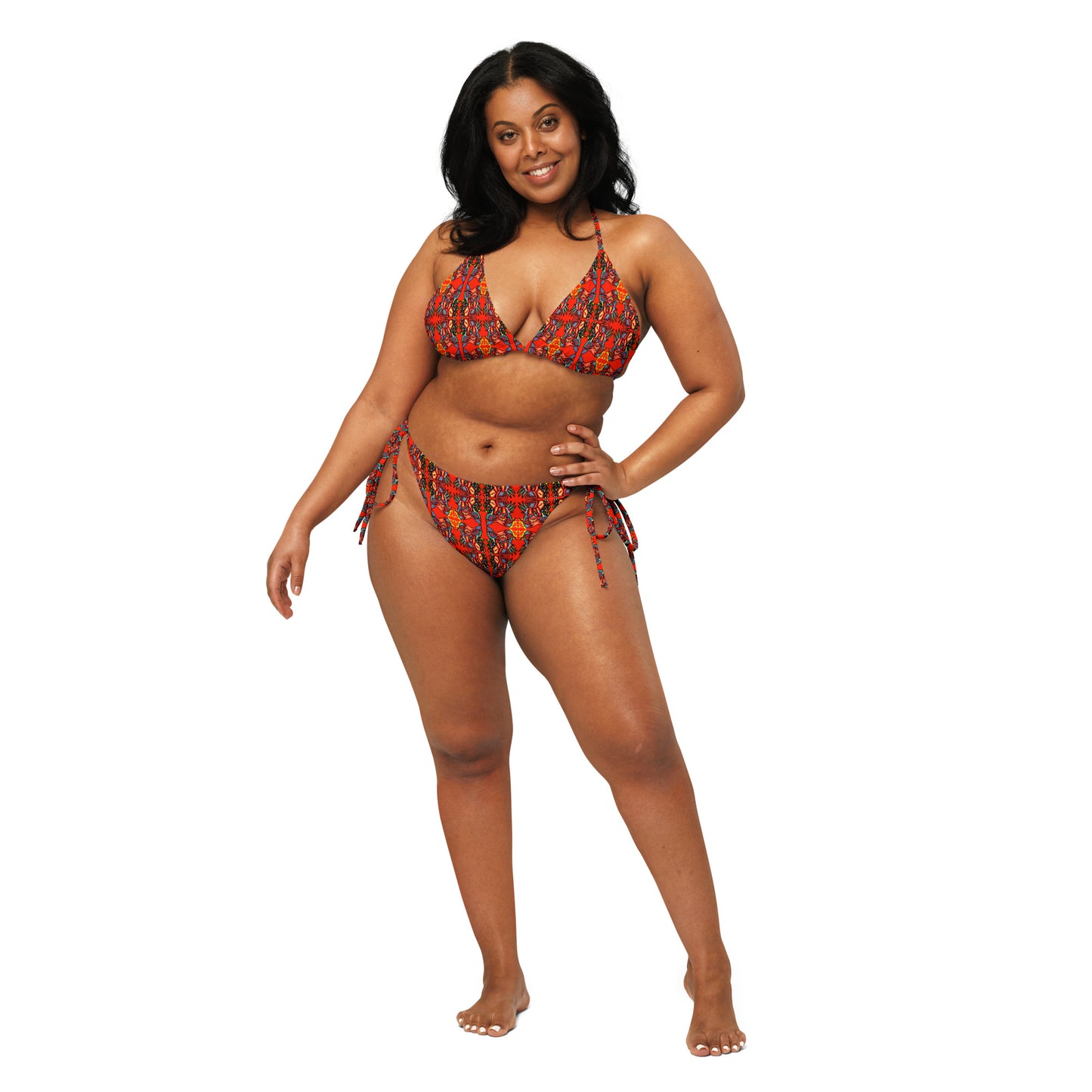 Fire recycled string bikini