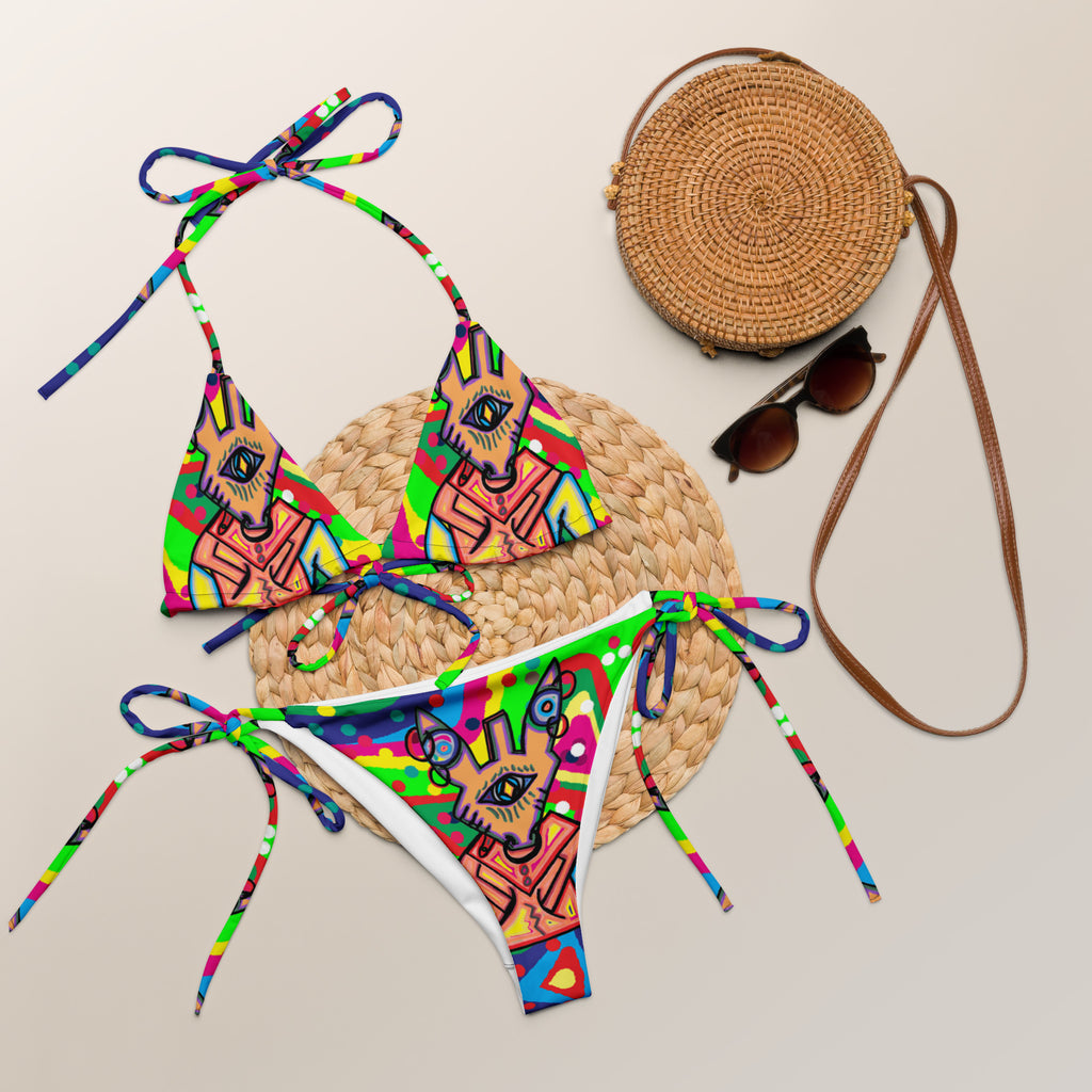 Funky Wolf recycled string bikini