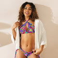 Retro Colour  All-over print recycled string bikini