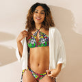 cat&dog All-over print recycled string bikini