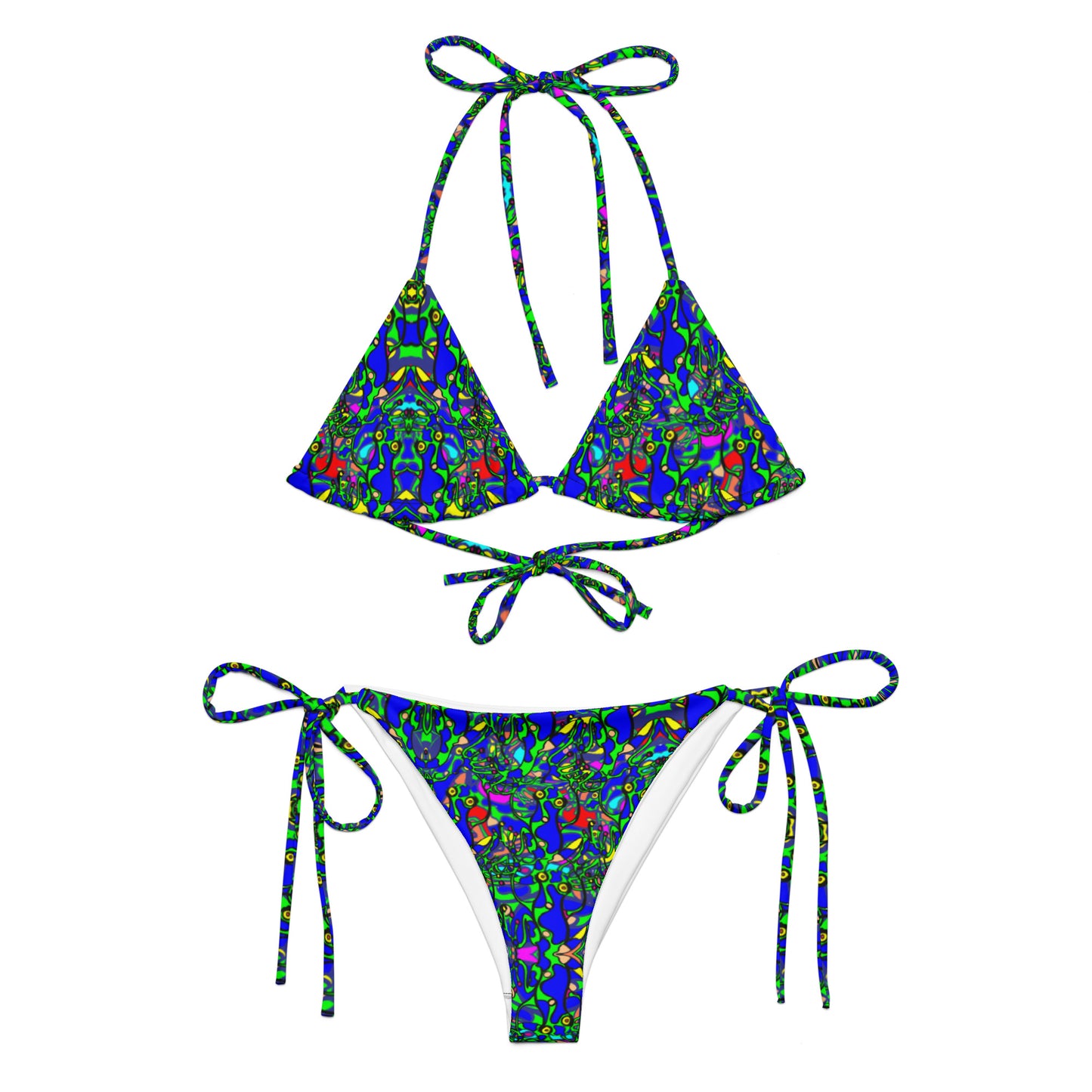 Frogger All-over print recycled string bikini