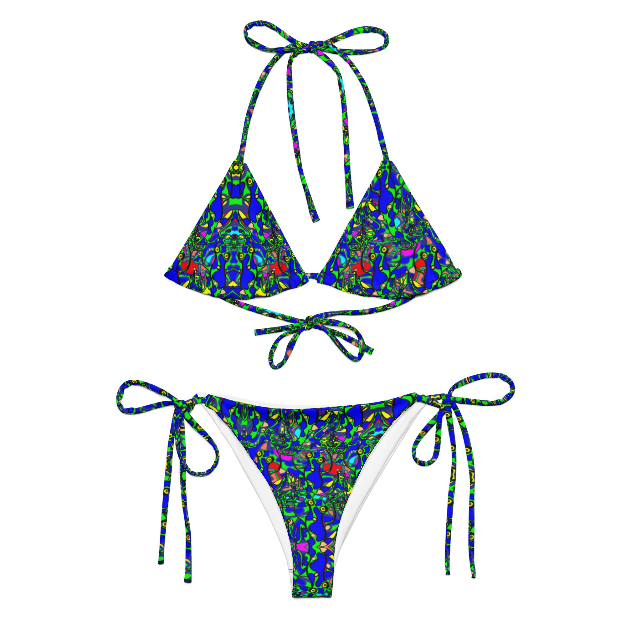 Frogger All-over print recycled string bikini