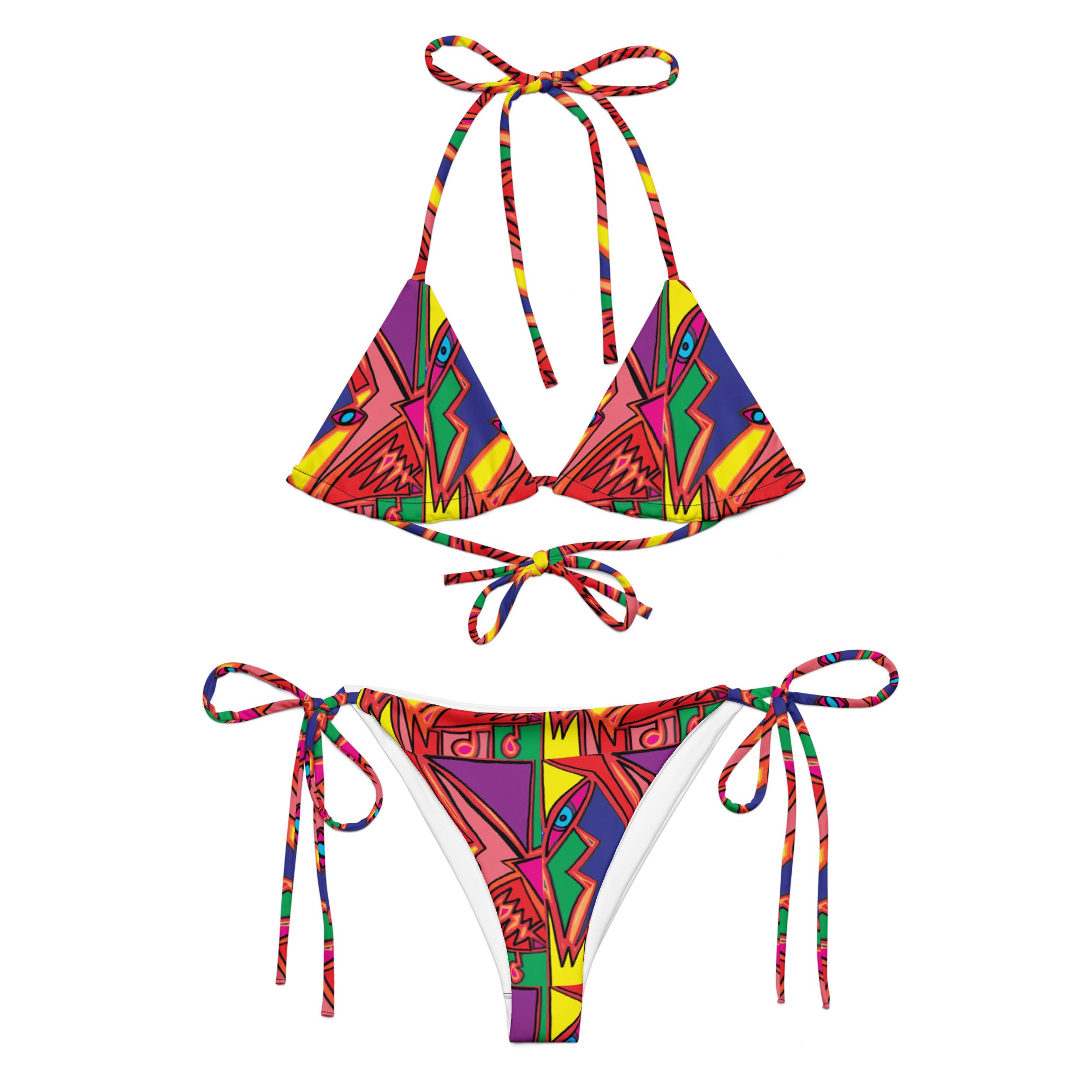 2024 new print All-over print recycled string bikini