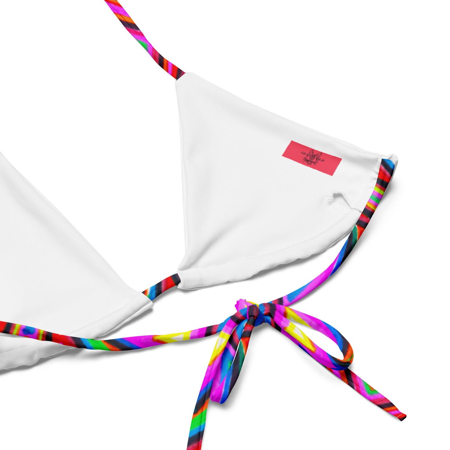 Retro Colour  All-over print recycled string bikini