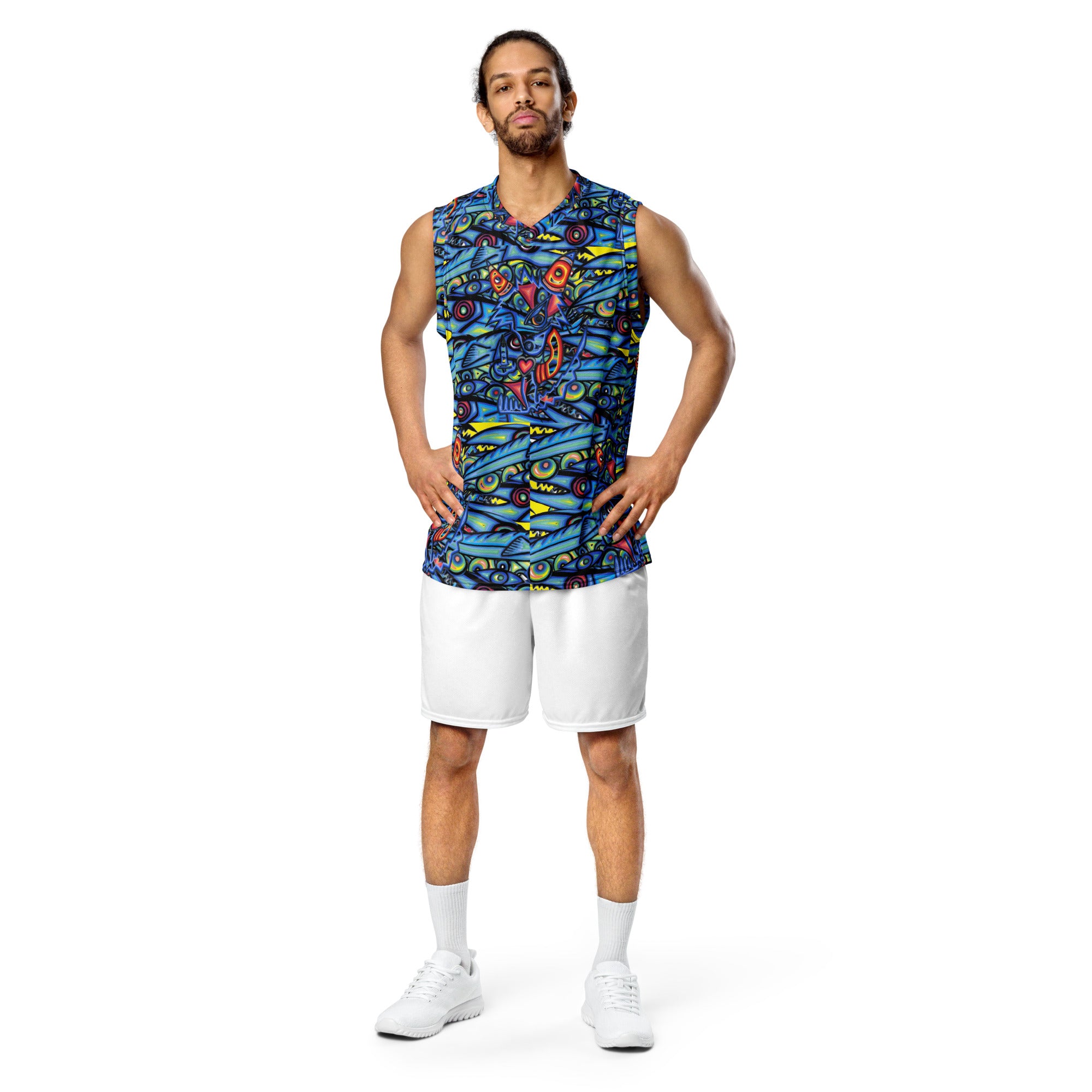 Recycled unisex basketball jersey