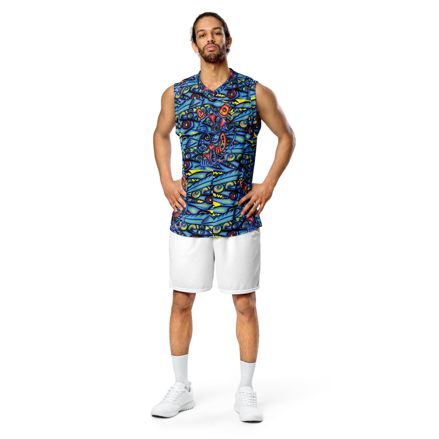 Recycled unisex basketball jersey