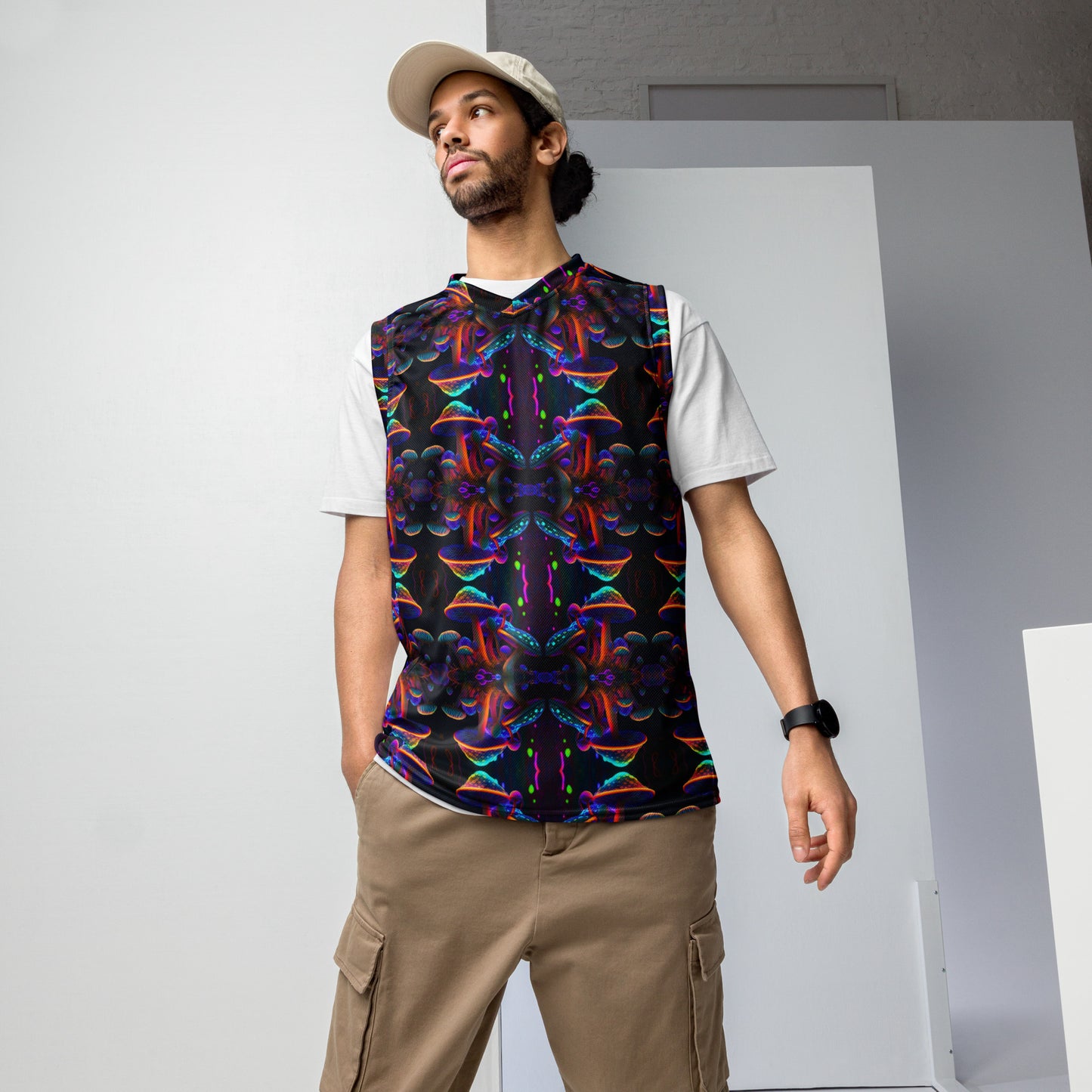 Recycled unisex basketball jersey