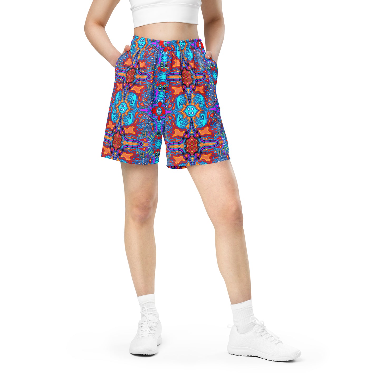 Blue surfer Unisex mesh shorts