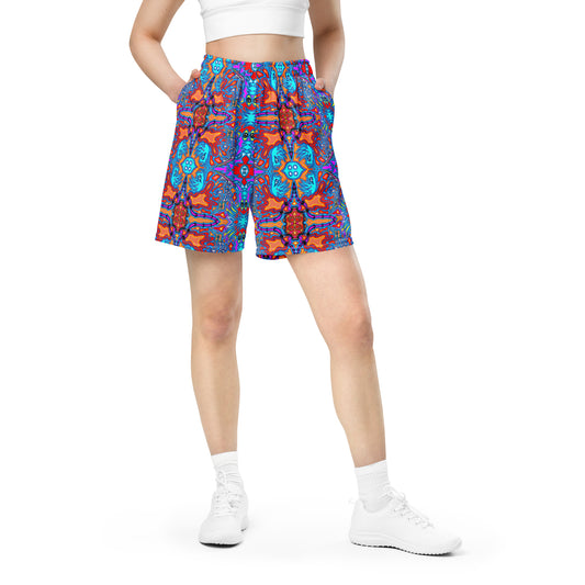 Blue surfer Unisex mesh shorts