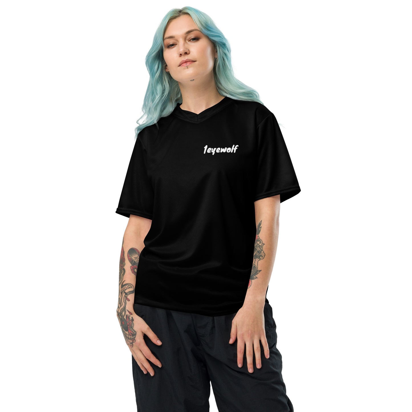 Basic wolf Recycled unisex sports jersey