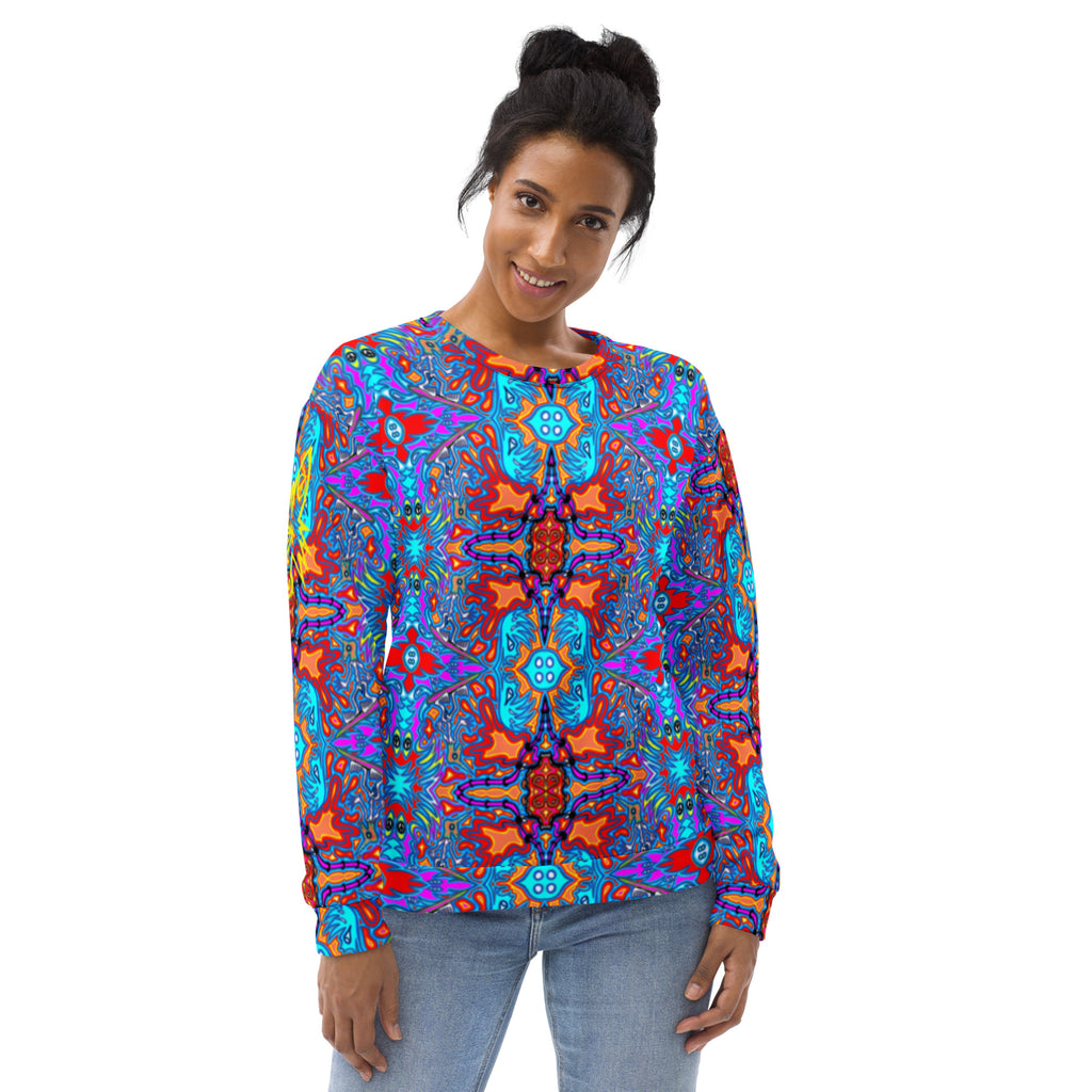 electro blue 1eyewolf Unisex Sweatshirt