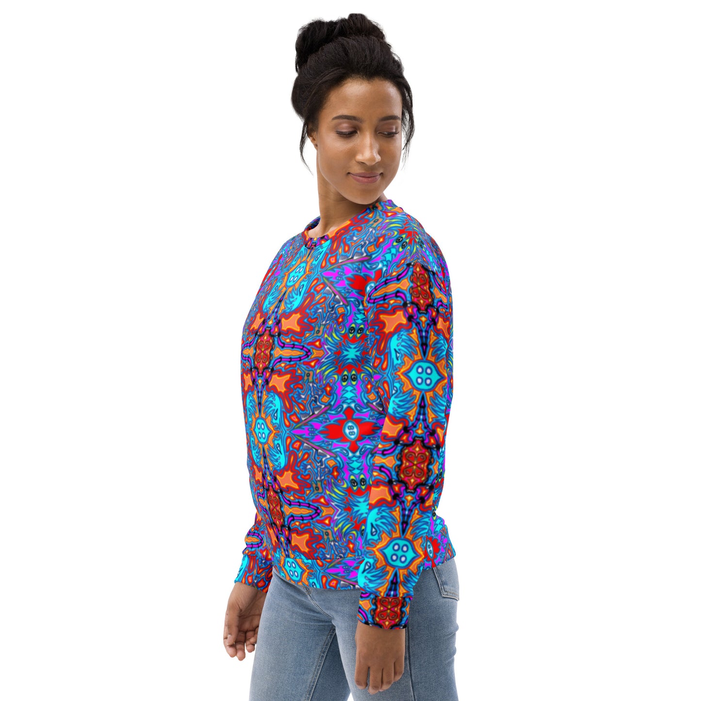 electro blue 1eyewolf Unisex Sweatshirt
