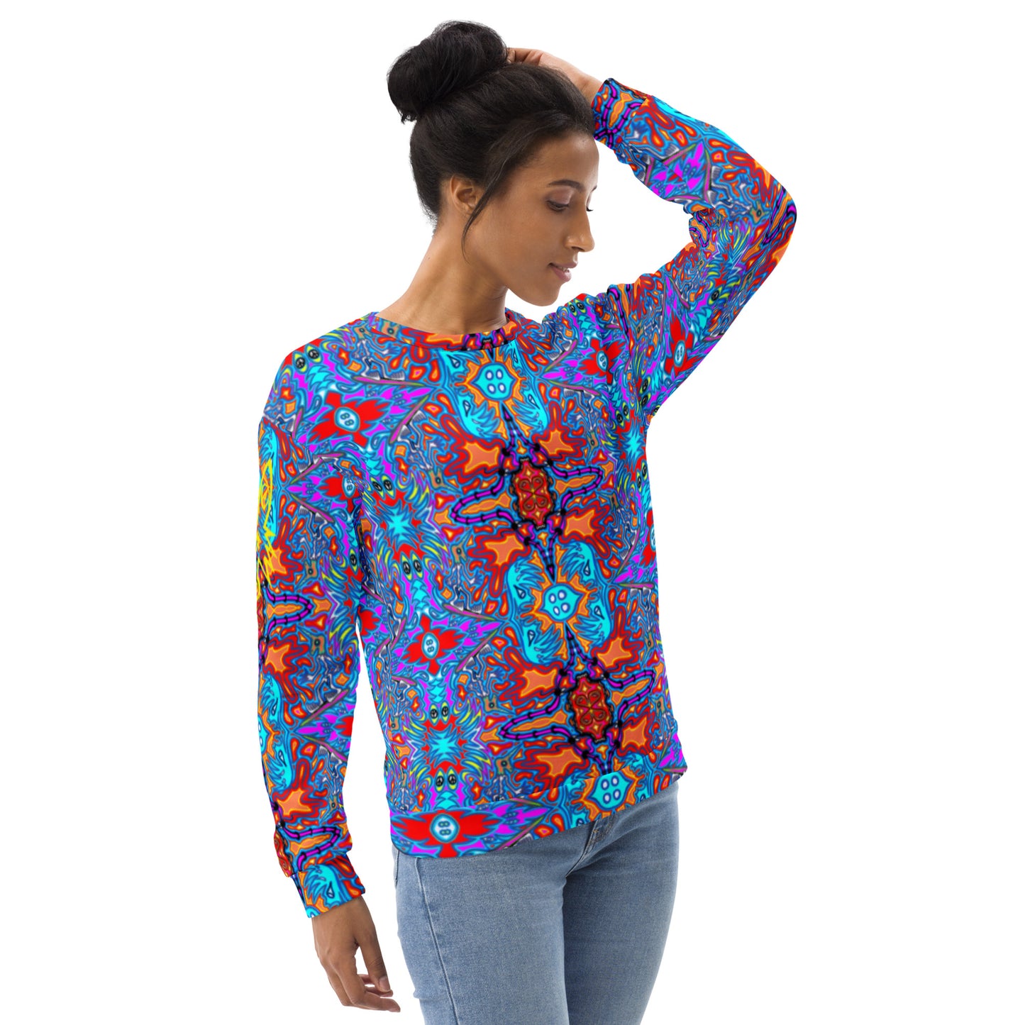 electro blue 1eyewolf Unisex Sweatshirt