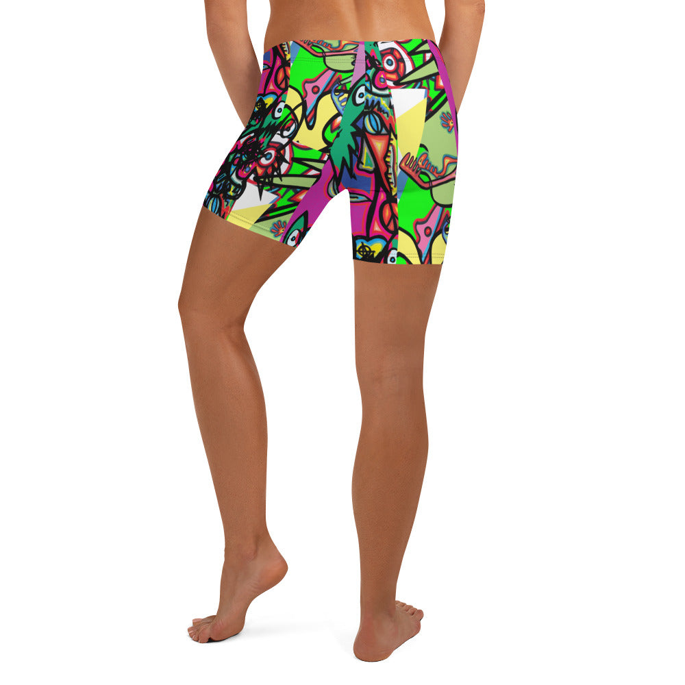 Cartoon inspired 1eyewolf Shorts