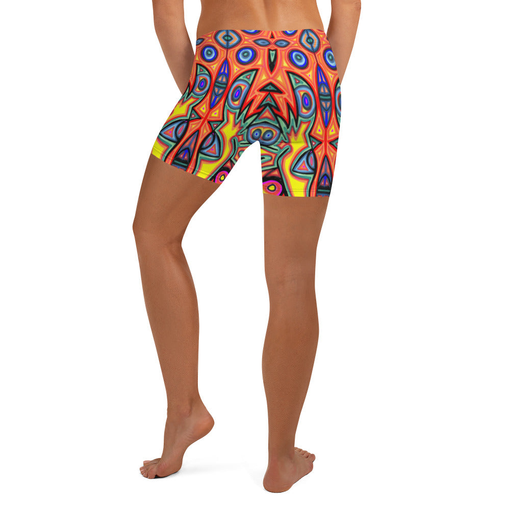 Multi wolf Shorts