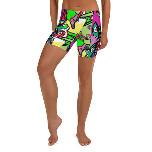 Cartoon inspired 1eyewolf Shorts
