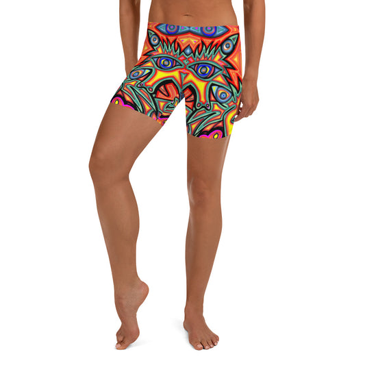 Multi wolf Shorts