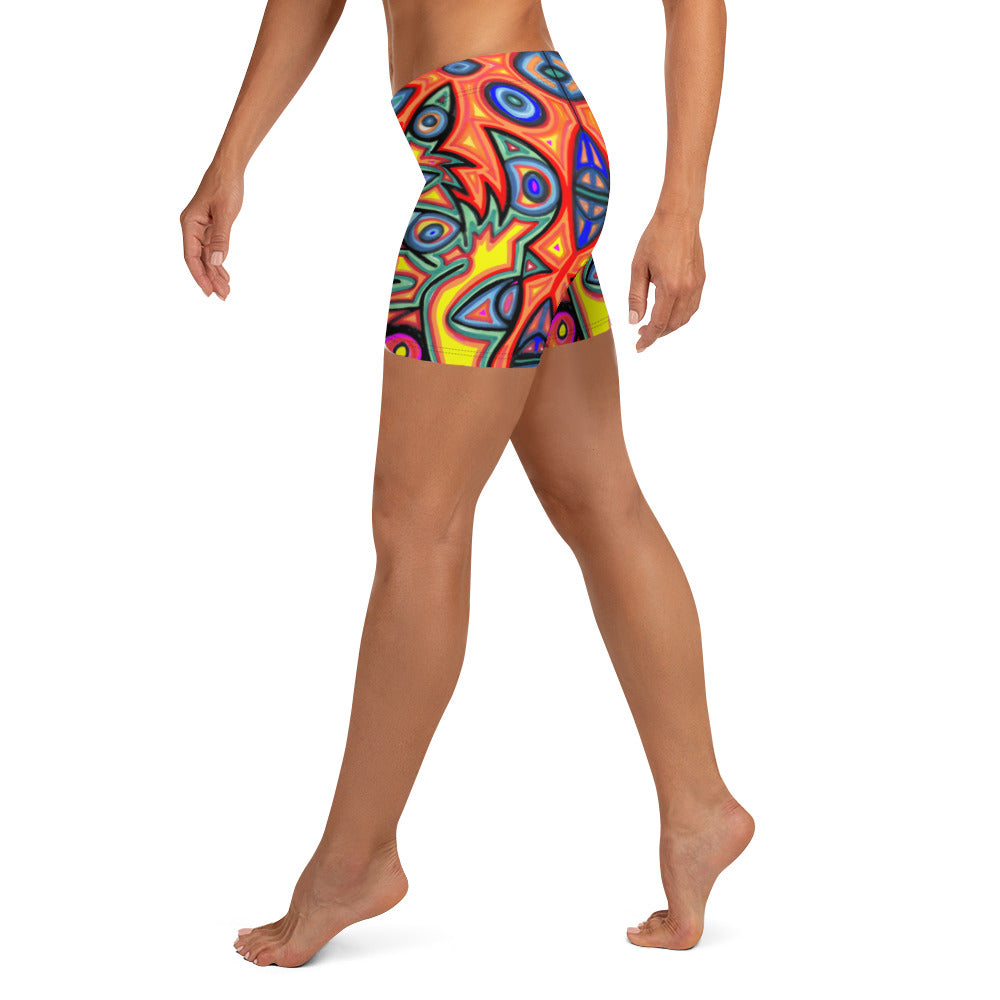 Multi wolf Shorts