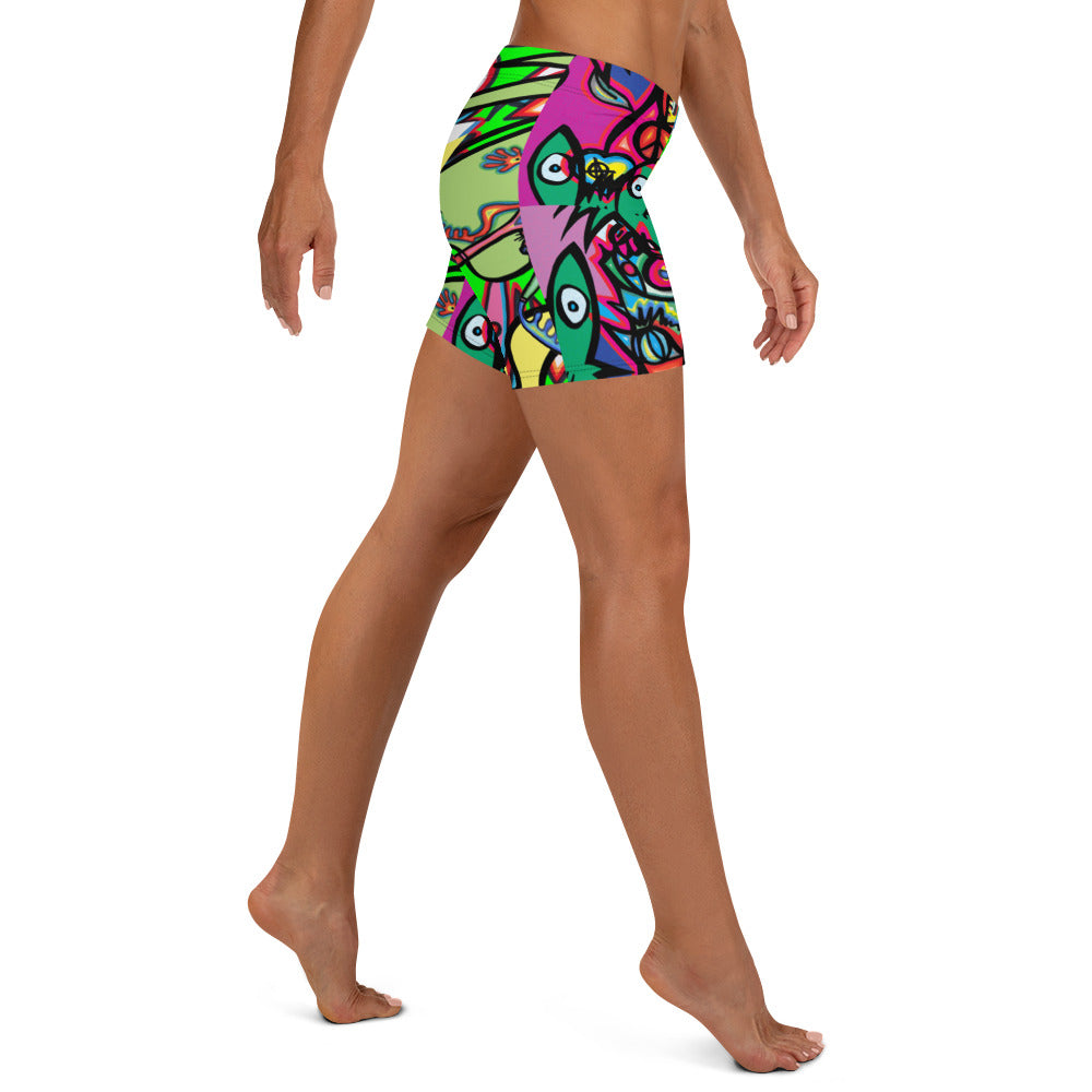 Cartoon inspired 1eyewolf Shorts
