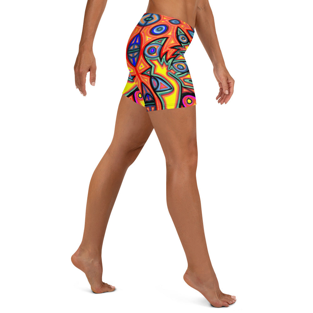 Multi wolf Shorts
