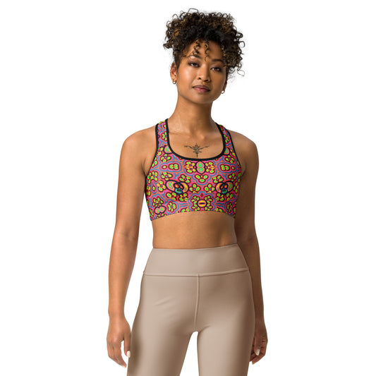 Flower skull Sports bra