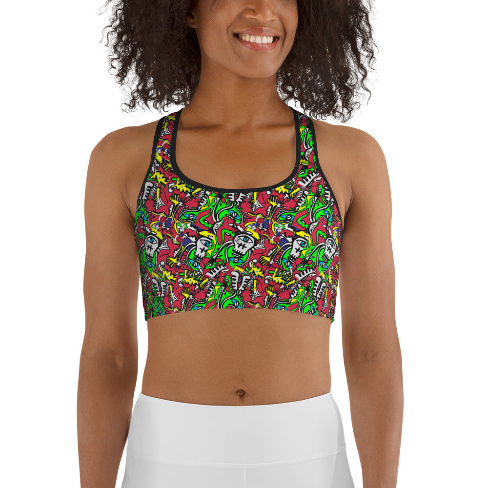 Skull dog Sports bra