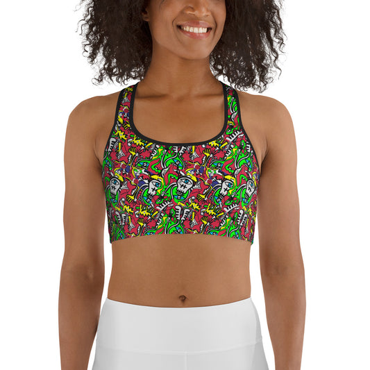Skull dog Sports bra