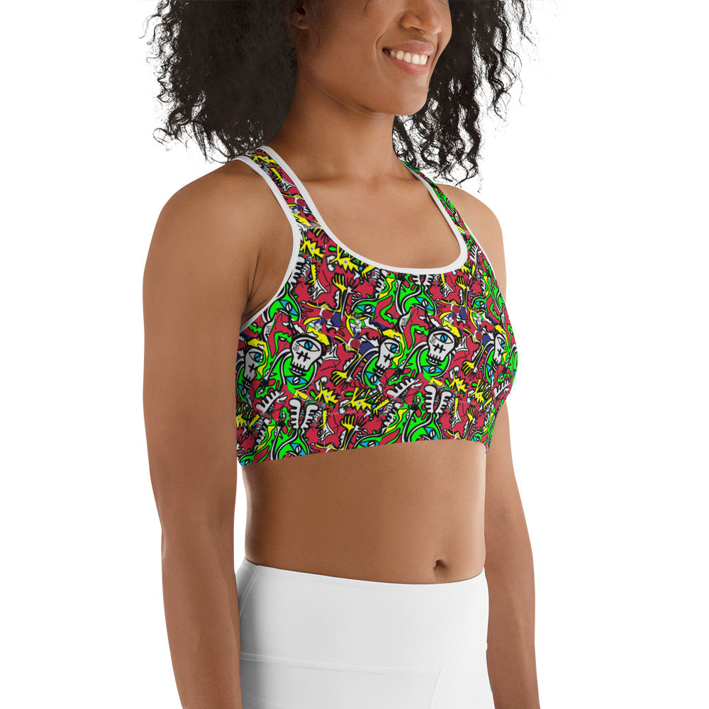 Skull dog Sports bra