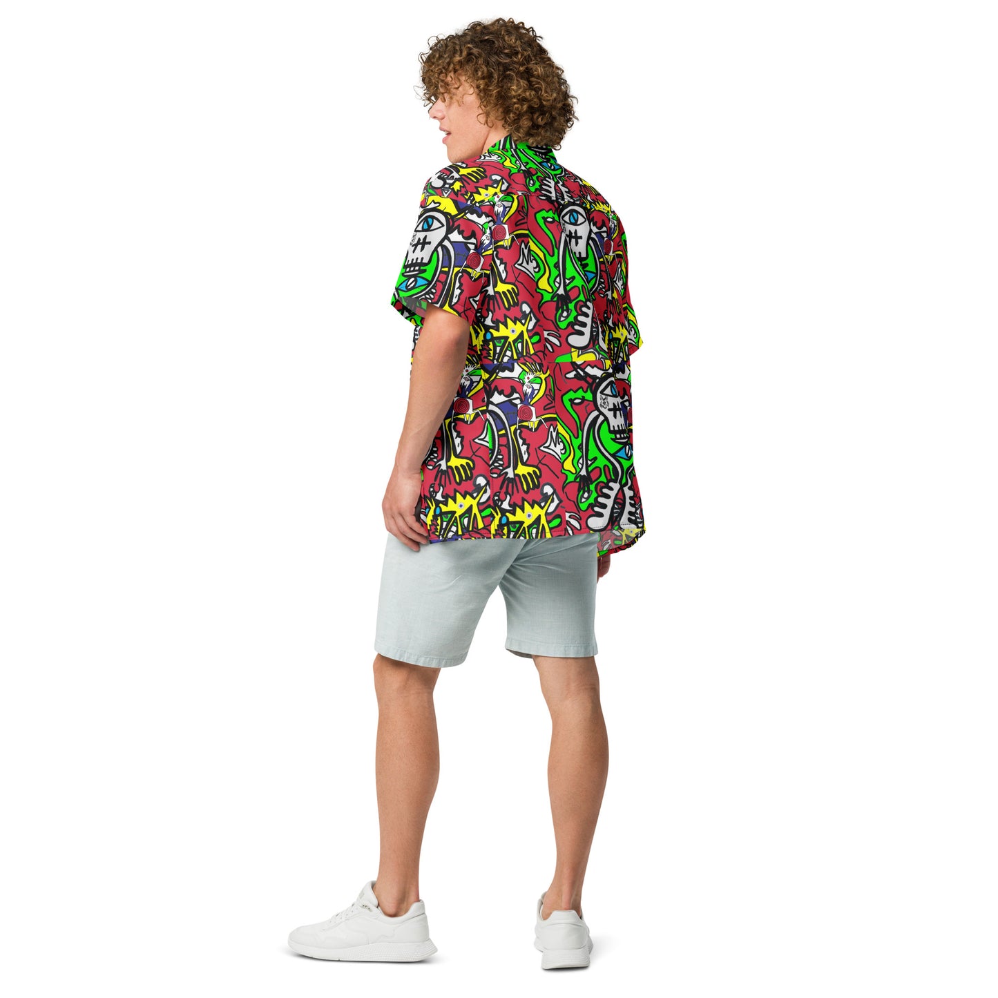 Skull dog Unisex button shirt