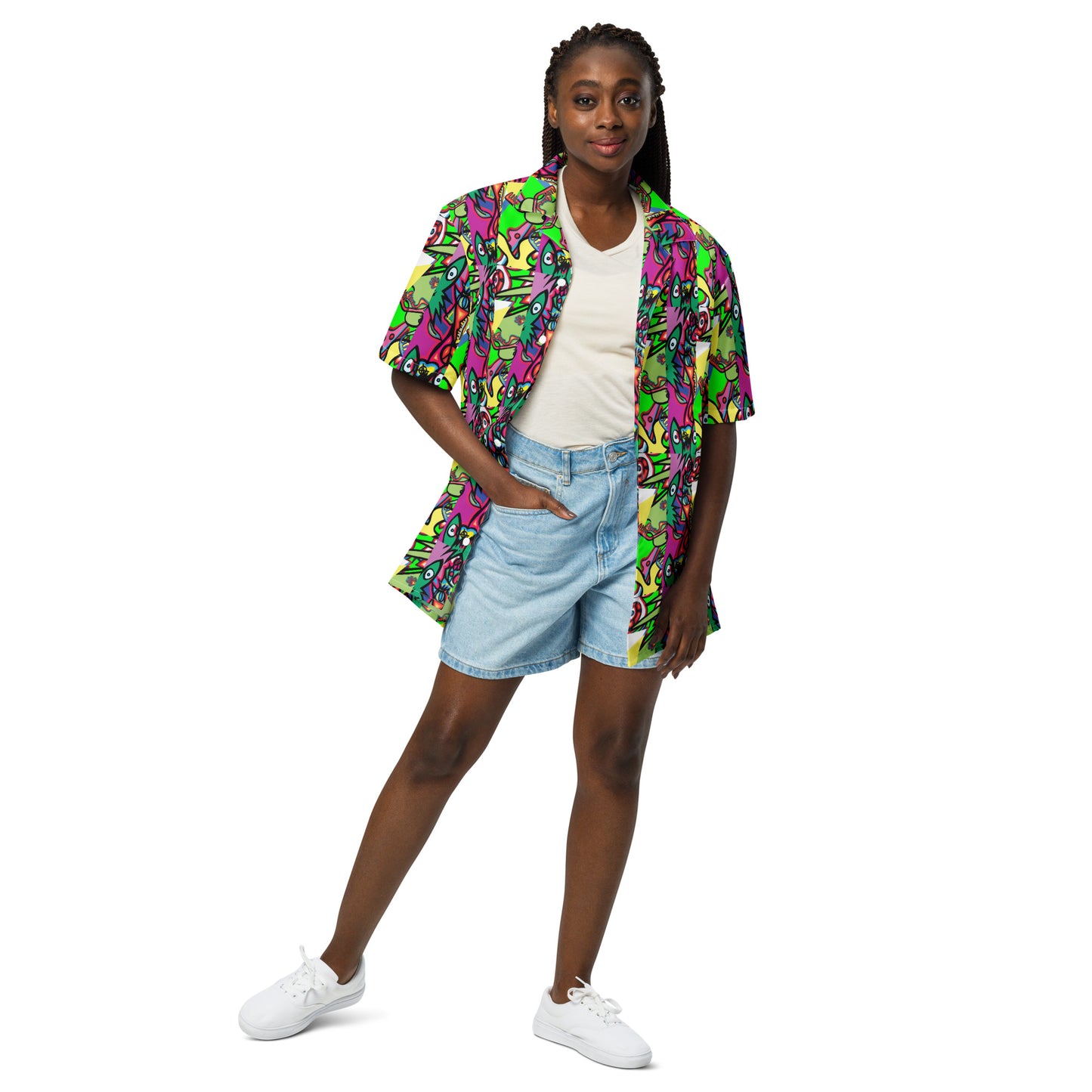 1eyewolf party Unisex button shirt