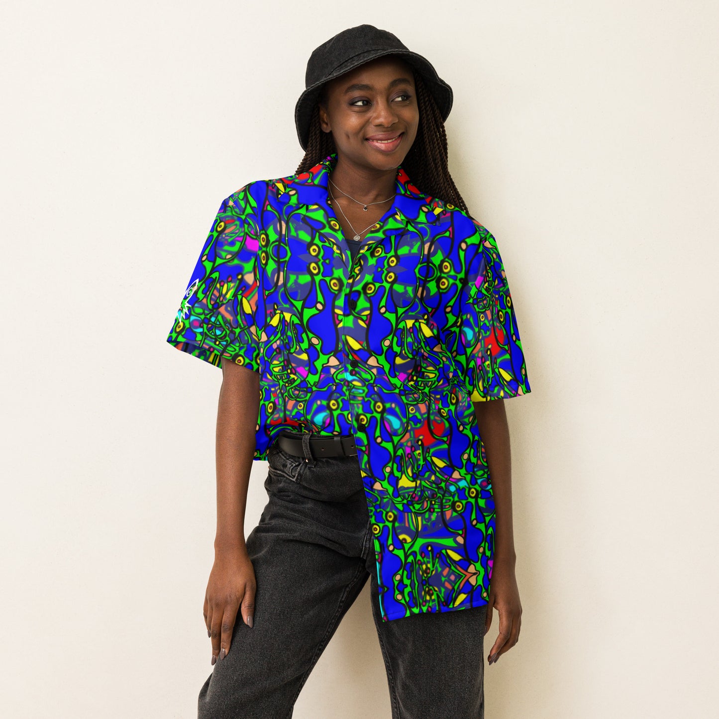 Frogger Unisex button shirt