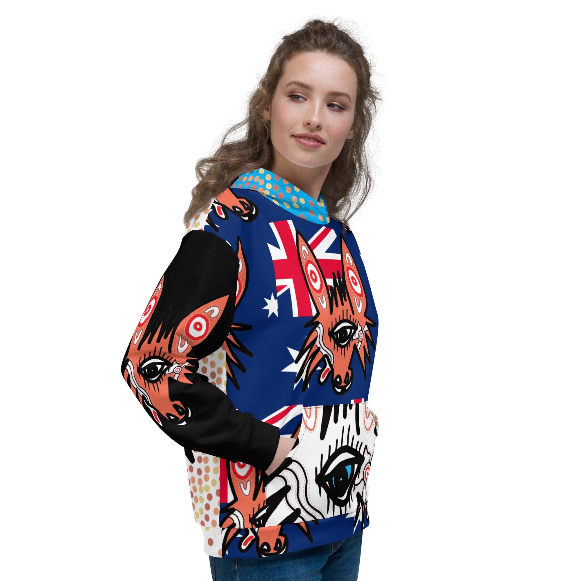 Aussie blended wolf hoodie