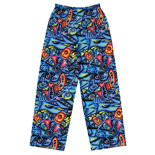 Gone Fishing unisex wide-leg pants