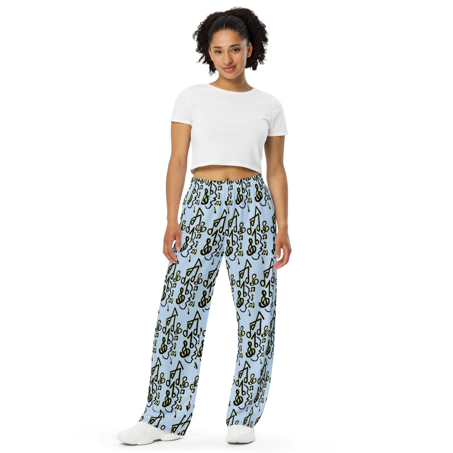All-over print unisex wide-leg pants