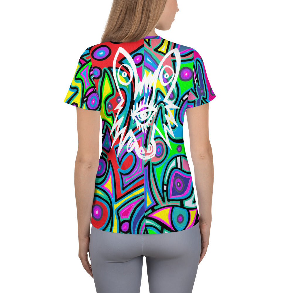 All-Over Print Women's Athletic T-shirt