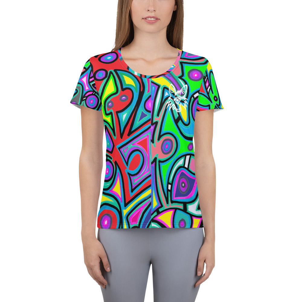 All-Over Print Women's Athletic T-shirt